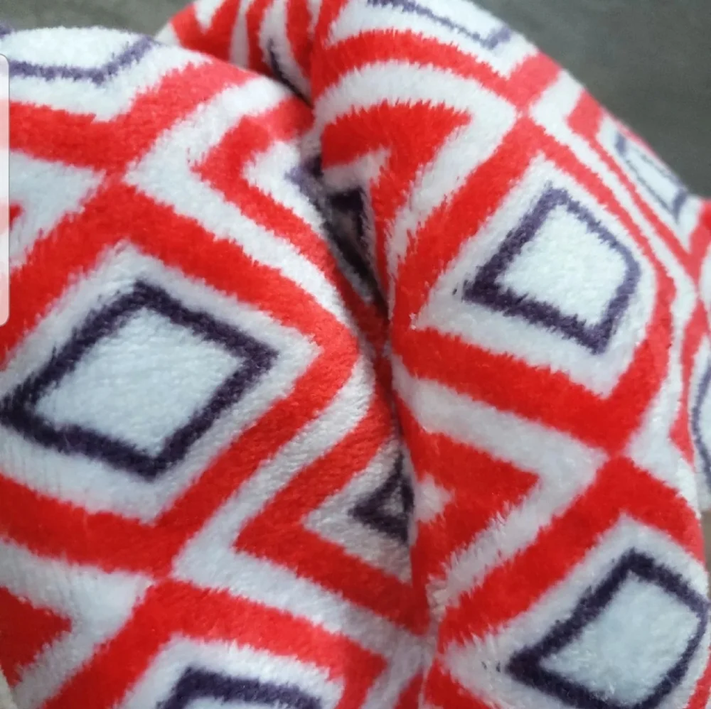 Modern Geometric Soft Sherpa Blanket Throw NWT